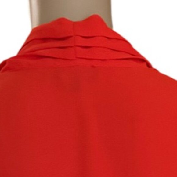 🎄 NWT 🛍️ VINCE CAMUTO ORANGE HIGH LOW SHIRT COWL NECK WOMEN'S TOP BLOUSE XS - Picture 6 of 6